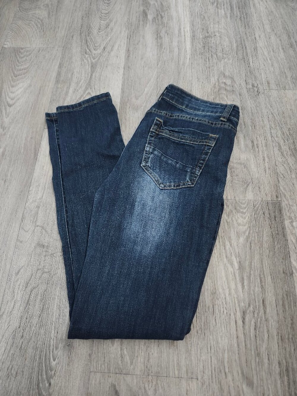 Women's DE/nim Brand Skinny Jeans Size 26 Dark Wash Faded EUC